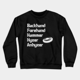 Backhand Disk Golf Throw Crewneck Sweatshirt